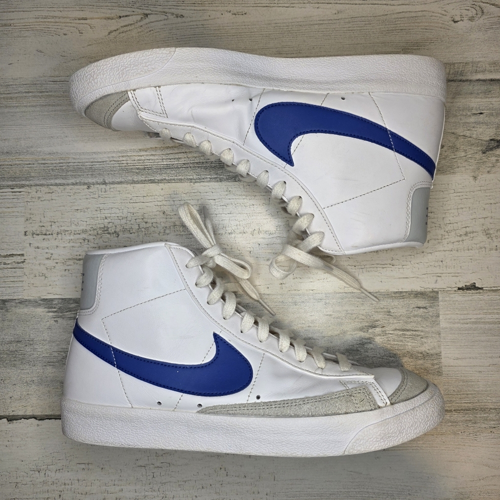 Nike Blazer Mid '77 Vintage White Game Royal Men’s Size 10.5 High Top W/box - Picture 2 of 16